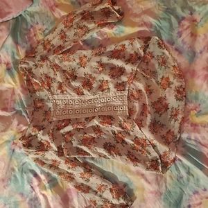 Sheer floral with lace design, sz m